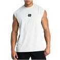 thumbnail image 2 of Leesechin Men's Sleeveless Tank Tops Crewneck Solid Loose Fit Shirt, 2 of 6