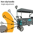 thumbnail image 5 of Collapsible Wagon Cart With Wheels, Foldable Utility Heavy Duty Wagons Carts With Removable Canopy, 150 Lbs Large Capacity For Grocery Sports Garden Shopping, 5 of 8