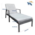thumbnail image 2 of Davila Wicker Patio Chaise Lounges Chair -  Gray, 2 of 6