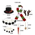 thumbnail image 4 of Inteprter Kit de decoración de muñeco de nieve de Navidad bufanda botón de conjunto de disfraces familia niños juguetes hogar invierno Navidad Kits de decoración para fiestas Tipo4 Inteprter HA046541-04, 4 of 6