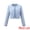 Blue, variant on DARING DIVA Women's Houndstooth Collarless Plaid Cropped Tweed Jacket S Black White
