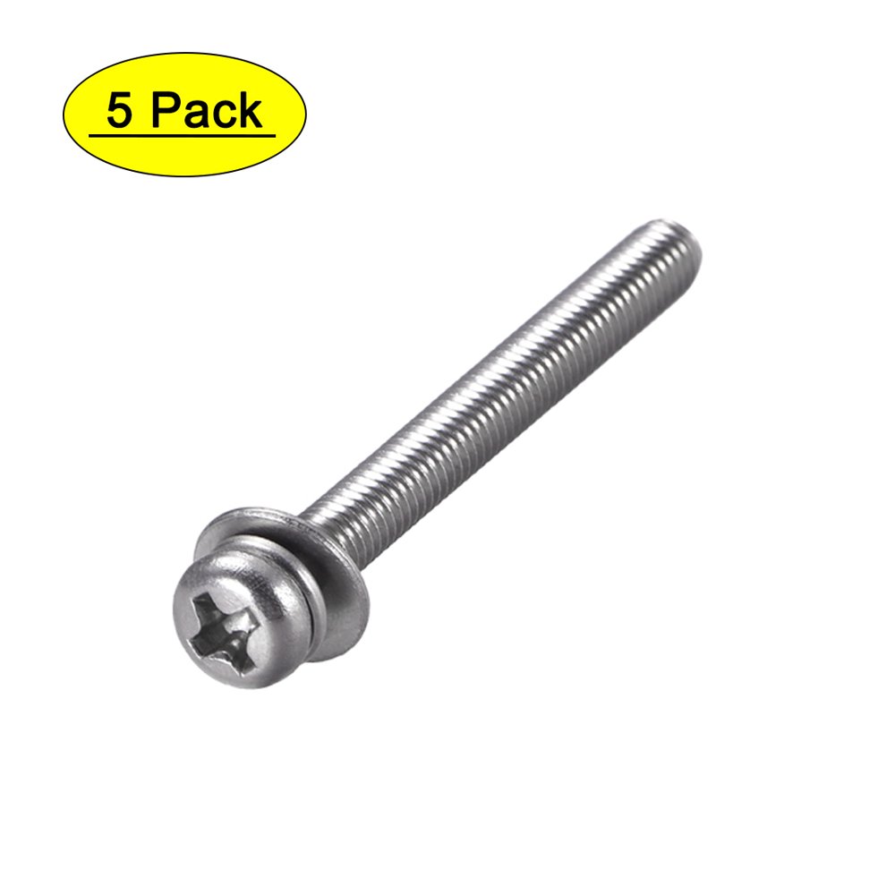 M4 x 50mm Stainless Steel Phillips Pan Head Machine Screws Bolts