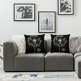thumbnail image 3 of Nawypu 2 Pack Dandelion Throw Pillow Covers Black Cushion Cover Monochrome Dandelions with Seeds Blowing in The Wind Fluffy Pattern Design Pillow Slips for Sofa Couch Decor White, 3 of 6