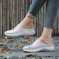 thumbnail image 6 of Domuza Orthopedic Shoes for Women Comfortable Casual Athletic Work Woven Mesh Breathable Sneakers Lightweight Non-Slip Arch Support Slip On Walking Shoes Light pink 7（EU-38）, 6 of 6
