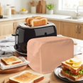 thumbnail image 3 of Peach Fuzz Toaster Cover 2 Slice, Farmhouse Solid Orange Color Modern Art Dustproof Bakeware Oven Protector with Top Hook, Waterproof Small Kitchen Appliance Toasters Dust Cover, 12"x7.5"x8", 3 of 9
