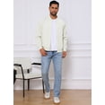 thumbnail image 2 of DARING DIVA Casual Stylish Lightweight Full Zip Up Bomber Jacket M Beige, 2 of 7