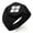 Black, variant on Stainless Steel Takeda Samurai Crest Engraved Hexagon Crest Flat Top Biker Style Polished Ring