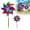 A-2Pcs, variant on Reflective Pinwheels for Yard Garden, 2 Pack Sparkly Colorful Wind Spinners with Stakes, Bird Repellent Deterrent Devices to Scare Birds Away from Patio Farm Balcony
