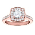 thumbnail image 2 of Aonejewelry 0.75 Ct. Ttw Floral Diamond Wedding Engagement Ring In 14k Solid Rose Gold, 2 of 4