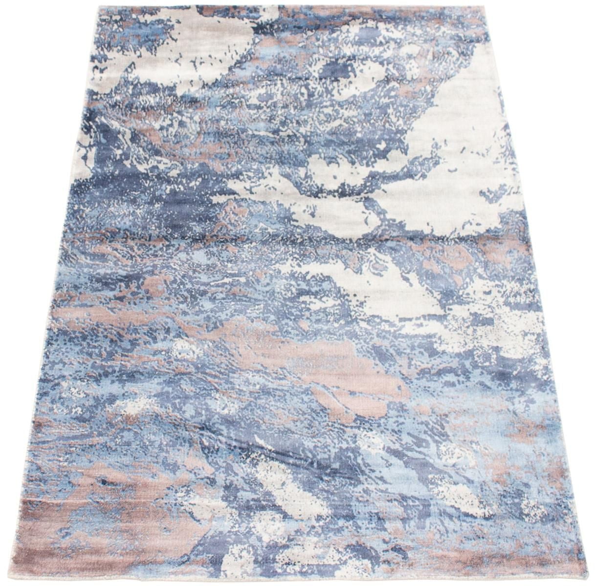 ECARPETGALLERY 4'10" x 7'5"  Transitional Galleria Hand Loomed Area Rug for Living Room, Dining Room and Bedroom in Blue