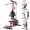 Black and Red, variant on Heavy Duty LAT Pulley Machine with High & Low Stations – Adjustable Leg Support for Cable Row & Lat Pulldown – Back Exercise & Strength Training for Home Gym
