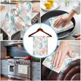 thumbnail image 3 of Teal Red Seahorse Coastal Kitchen Towels Set of 2, Water Absorbent Dish Towel, Nautical Beach Coral Starfish Decorative Hand Towels - Quick Drying Cloth for Cooking Baking, 18x28 Inch, 3 of 8