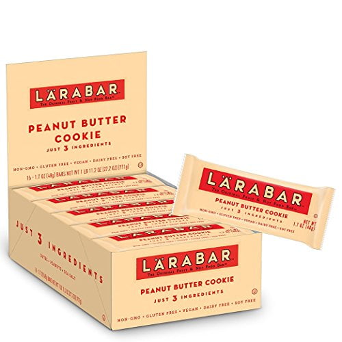 Larabar Gluten Free Bar, Peanut Butter Cookie, 1.7 oz Bars (16 Count)