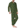 thumbnail image 2 of Hirioo Cartoon Fox 1 for Men's Pajama Sets 2 Piece Pjs Men's Long-Sleeved Pajama Set Button Down Sleepwear,S-XXL-Large, 2 of 7