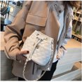 thumbnail image 4 of Lady Bucket Bag Fashion Solid Color Drawstring Crossbody Bag Shoulder Purse, 4 of 10
