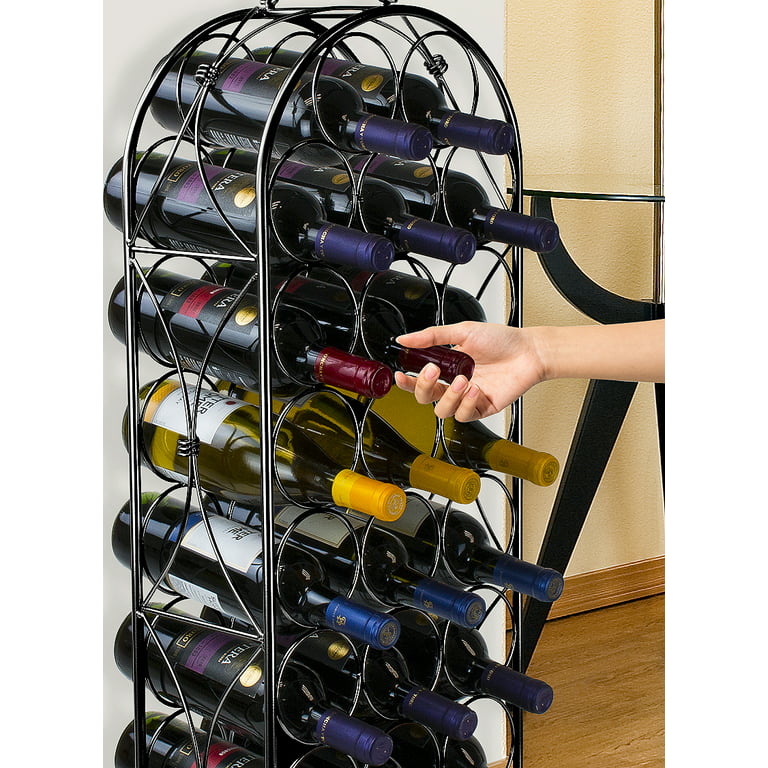 Sorbus Bordeaux Chateau Wine Rack, Holds 23 Bottles of Your Favorite Wine,  Elegant Looking French Style Wine Rack to Compliment Any Space, Minimal