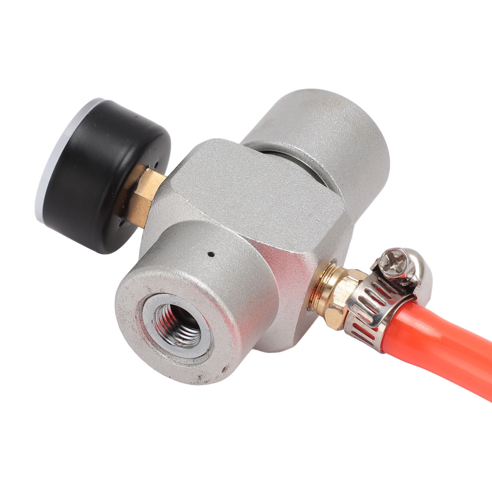 Rupoun Mini Keg Regulator Automatic Stainless Steel Coffee Soda Keg CO2 Pressure Regulator Dispenser with 1m / 39.3 inches Red Hose for Homebrew System