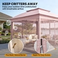 thumbnail image 5 of COOS BAY 11x11 Pop-Up Instant Gazebo Tent with Mosquito Netting Outdoor Canopy Shelter with 121 Square Feet of Shade, Pink, 5 of 10