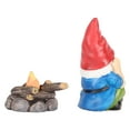 thumbnail image 2 of 2 Pcs Miniature Gardening Gnomes Set Hand Painted Lovely Waterproof Good Luck Sitting Gnomes Firewood Statue, 2 of 21