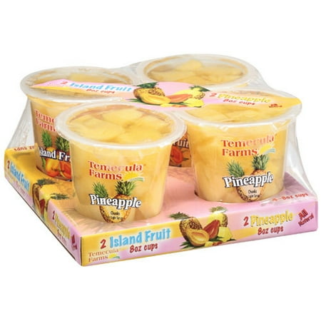 Temecula Farms: 2 Island Fruit/2 Pineapple Fruit Cups, 4 Ct