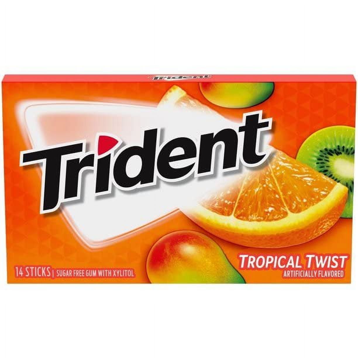 Ruthy's Outlet Trident Chewing Gum Variety Pack Sugar Free Fruit Watermelon Twist & Tropical Twist ,Spearmint, Perfect Peppermint 20 Pack Assorted Flavors