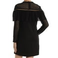 thumbnail image 2 of KENSIE Womens Black Ruffled Eyelet Lace Shift Dress M, 2 of 2
