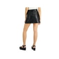 thumbnail image 2 of Tinseltown Womens Juniors Faux Leather Slit Mini Skirt, 2 of 2