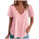 thumbnail image 2 of mfyjkho Tops Para Mujer, Blusas Casuales Holgadas De Manga Corta De Color Liso Para Mujer, Talla Grande Tops De Tallas Grandes Xxxl, 2 of 6