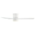 thumbnail image 3 of Axis 52" Matte White Dimmable LED Smart Flush Mount Ceiling Fan with Remote Control, 3 of 7