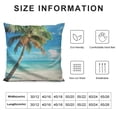 thumbnail image 5 of Orinice Palm Tree Beach Scene Graphic Decorative Pillow Cover 1PC 20x20in, 5 of 5