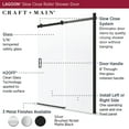 thumbnail image 7 of Craft + Main LGRLSC4874-CL-MB Lagoon 74" High X 48" Wide Sliding Frameless Shower Door -, 7 of 7