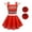 Red+Pompon, variant on Girls Zombie Cheerleading Dress Halloween Fancy-Dress Costume Outfit 3-8T