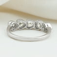 thumbnail image 5 of Rosec Jewels Lab Diamond Heart Promise Ring - Bezel Set Diamond 5 Stone Ring - Ready to Gift for Valentines Day, 925 Sterling Silver, US 6.50, 5 of 8