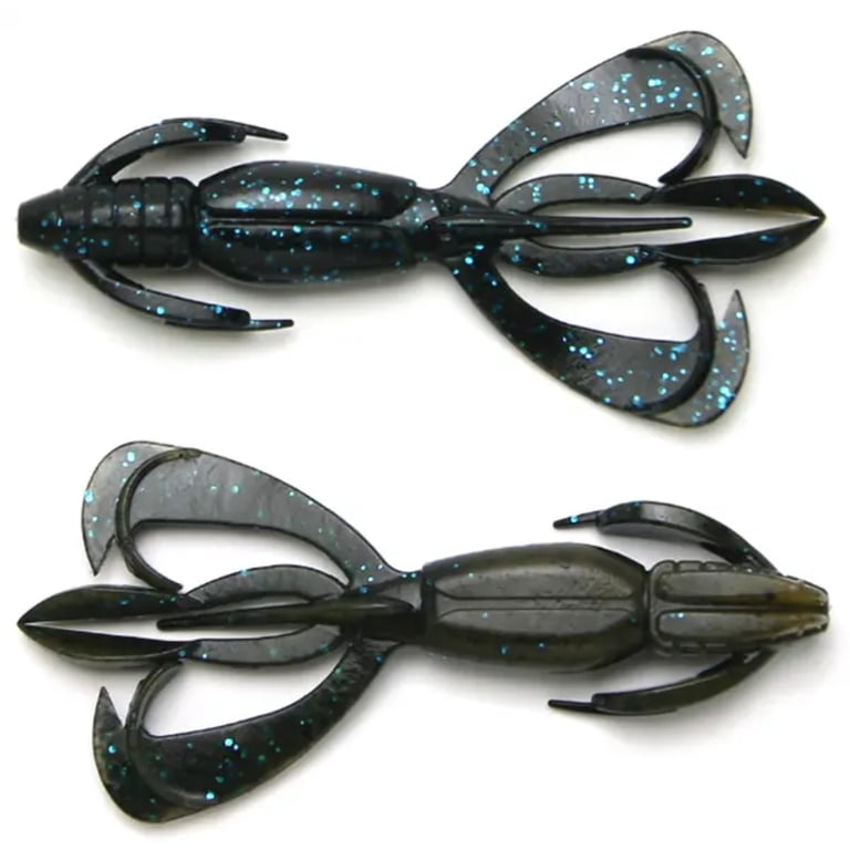Keitech Crazy Flapper Crawbait - 3.6 Inch, Alabama Craw Color, 7-Pack, Made In Japan
