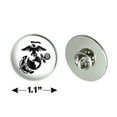thumbnail image 6 of Marine Corps USMC Black on White Eagle Globe Anchor Officially Licensed Metal 1.1" Tie Tack Hat Lapel Pin Pinback, 6 of 8