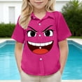 thumbnail image 6 of Piuwrlz 6 Boys Short polo Sleeve Toddler Funny Graphic Shirts Tops Boy Funny Graphic Shirts Tops Pullover T Shirts Hot Pink Size 6 Years, 6 of 9