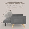 thumbnail image 3 of Lofka 68" Modern Sofa with Soft Cushion for Dorm Room, Office and Living Room, Dark Gray(Upgraded), 3 of 8