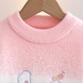 thumbnail image 4 of 2025 Enfants Filles Garçons Motif Col Rond Manches Longues Chandail Décontracté Tricoté Hauts 2-12 Ans Rose, 4 of 7