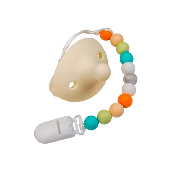 Kids Heroes Chupón de una Sola Pieza de Silicona con Clip Porta Chupón para Bebes de 3 a 36 Meses