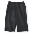 thumbnail image 2 of Shorts estilo bermuda con cintura elástica para mujer, color negro, talla 2X grande, 2 of 3