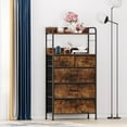 thumbnail image 2 of 5-Drawer Dresser with Fabric Drawers, Metal Frame, Wood Tabletop, 2 of 2
