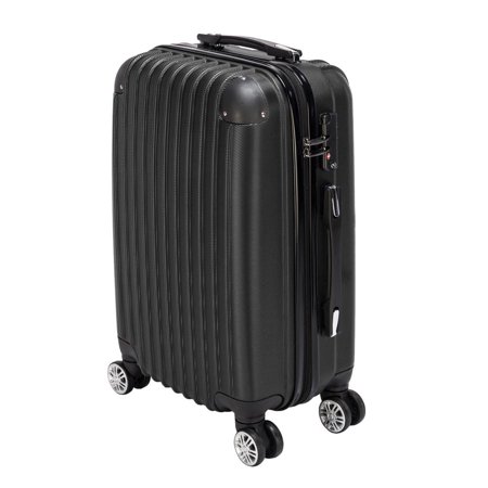 Aluminum Wheeled Hard Case 20 Aluminum Hardcase Travel Luggage Suitcase Carry Rolling Casters Wheel Black/Silver/Rose Gold ()