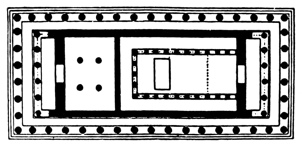 Parthenon Plan Nplan Of The Parthenon On The Acropolis In