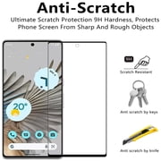 Xpression Tempered Glass Screen Protector for Google Pixel 7 Pro Full Screen Coverage, 3D Curved Edges 9H Hardness Clear Tempered Glass [ Clear Black ]