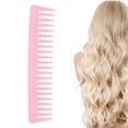thumbnail image 4 of Large Hair Detangling Comb Wide Teeth Comb Rounded Large Hair No Handle Detangling Comb For Curly Hair Wet Dry HairPink, 4 of 8