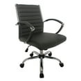 thumbnail image 3 of Corrigan Height Adjustable Faux Leather Office Chair, Small, Gray and Chrome, 3 of 8