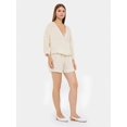 thumbnail image 3 of Cotton Wrap Buttoned Long Sleeve Coords, 3 of 9