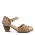 thumbnail image 5 of L'Artiste Women's NIOBELLA Hand-Painted Hook-and-Loop Mary Jane – Geometric Design, Decorative Buckle, Faux Stacked Heel, 5 of 8