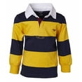 thumbnail image 4 of Sportoli Polo à Manches Longues à Larges Rayures en Coton 100 % pour Garçons - Or (Taille 8), 4 of 7