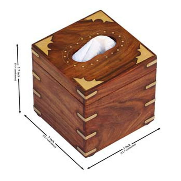 Christmas and Holiday Sale Decorative Tissue Box SouvNear Brass